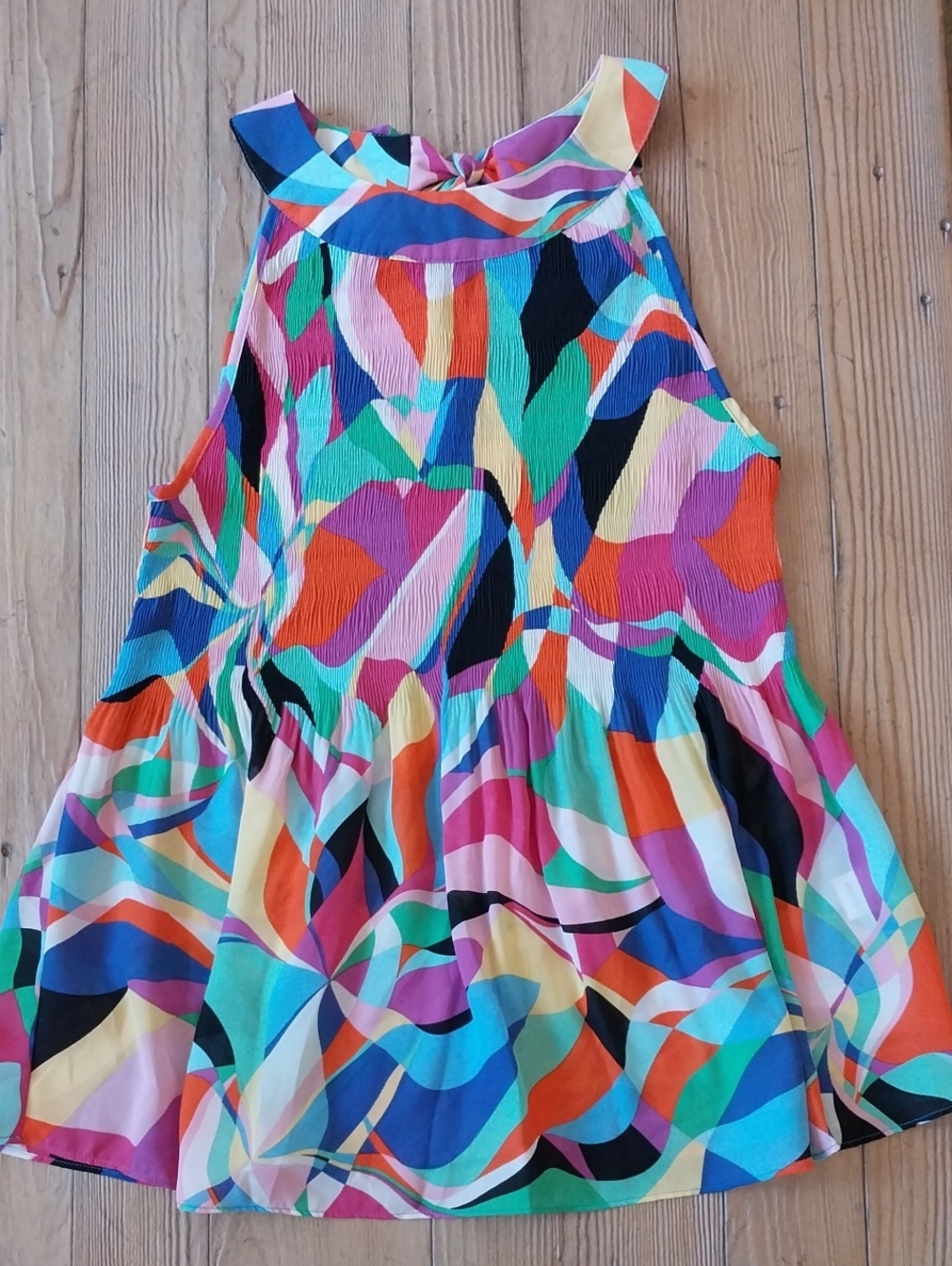 Women’s Multicolor Abstract Print Halter Blouse